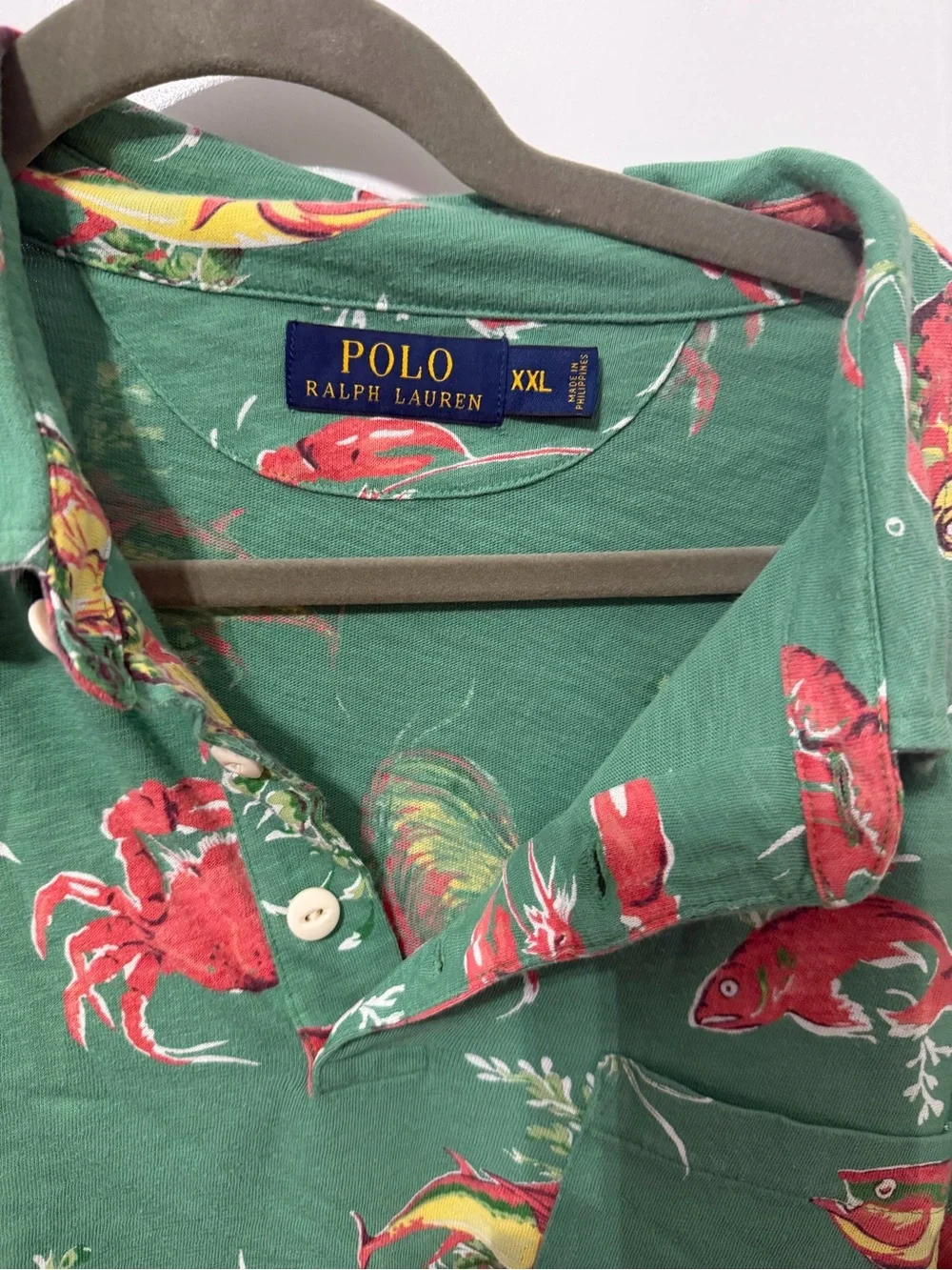 Ralph Lauren Green Short-Sleeve Tropical Print Polo